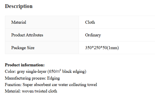 Spiral Absorbent Lint-free Towel For Wiping Cars